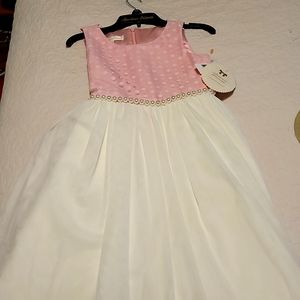 Brand new pink and white formal dress